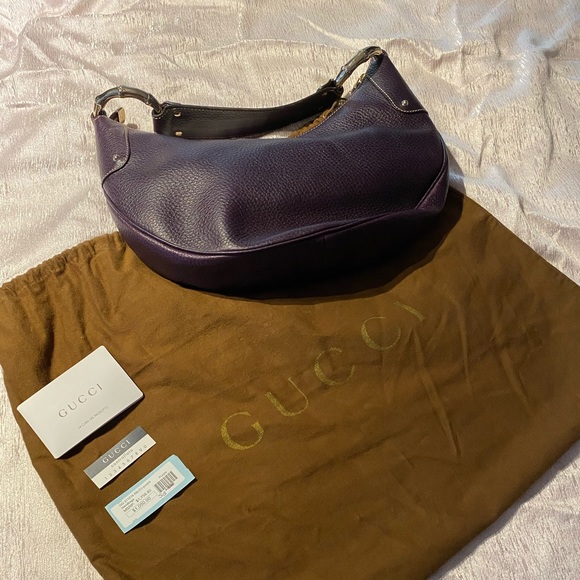 Gucci Half Moon Bamboo Ring Boho Bag - Picture 1 of 8